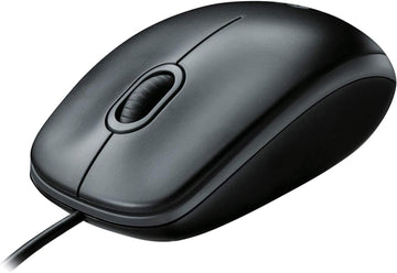 Logitech B100 Optical USB Mouse | Scroll Wheel 3 Button | Symmetrical | Plug and Play Mouse Works with Chromebook | Windows, macOS | Linux 910-001439