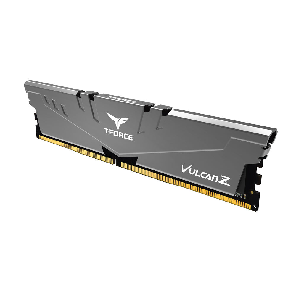 Team Group T-Force Vulcan Z Gray 16GB (1 x 16GB) DDR4 3600MHz Desktop Gaming RAM for PC - TLZGD416G3600HC18JBK