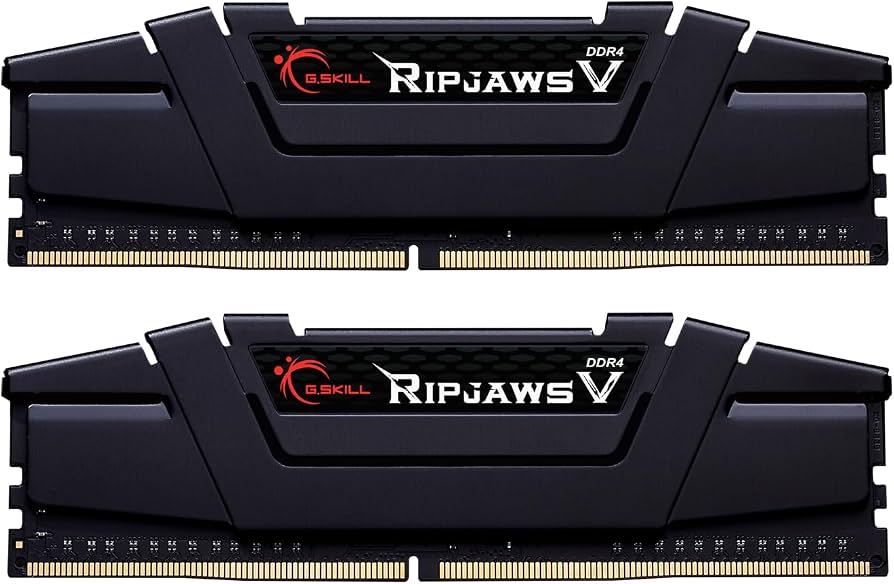 G.SKILL Ripjaws V Black 16GB (1 x 16GB) DDR4 3200MHz Desktop Gaming RAM for PC - F4-3200C16D-32GVK