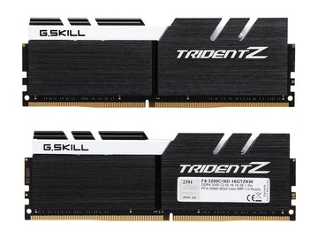G.SKILL Trident Z Black/White 8GB (1 x 8GB) DDR4 3200MHz Desktop Gaming RAM for PC - F4-3200C16D-16GTZKW