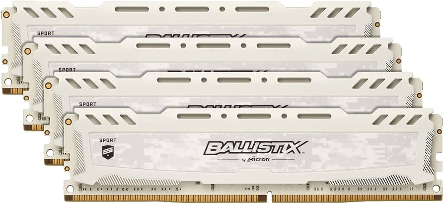 Crucial Ballistix Sport LT White 16GB (1 x 16GB) DDR4 3200MHz Desktop Gaming RAM for PC - BLS16G4D32AESC.M16FE1