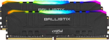 Crucial Ballistix RGB Black 16GB RGB (1 x 16GB) DDR4 3600MHz Desktop Gaming RAM for PC - BL16G36C16U4BL.M16FE1