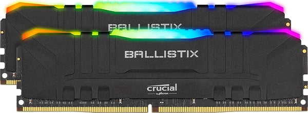 Crucial Ballistix RGB Black 16GB RGB (1 x 16GB) DDR4 3600MHz Desktop Gaming RAM for PC - BL16G36C16U4BL.M16FE1