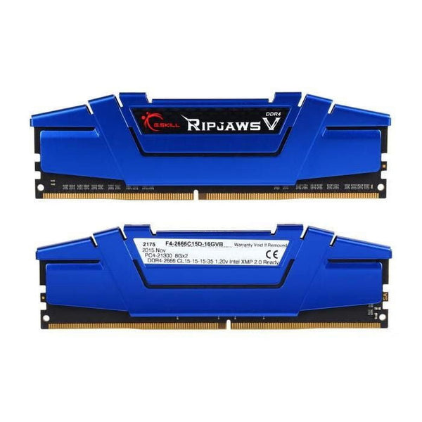 G.SKILL Ripjaws V Blue 8GB (1 x 8GB) DDR4 2666MHz Desktop Gaming RAM for PC - F4-2666C15D-16GVB