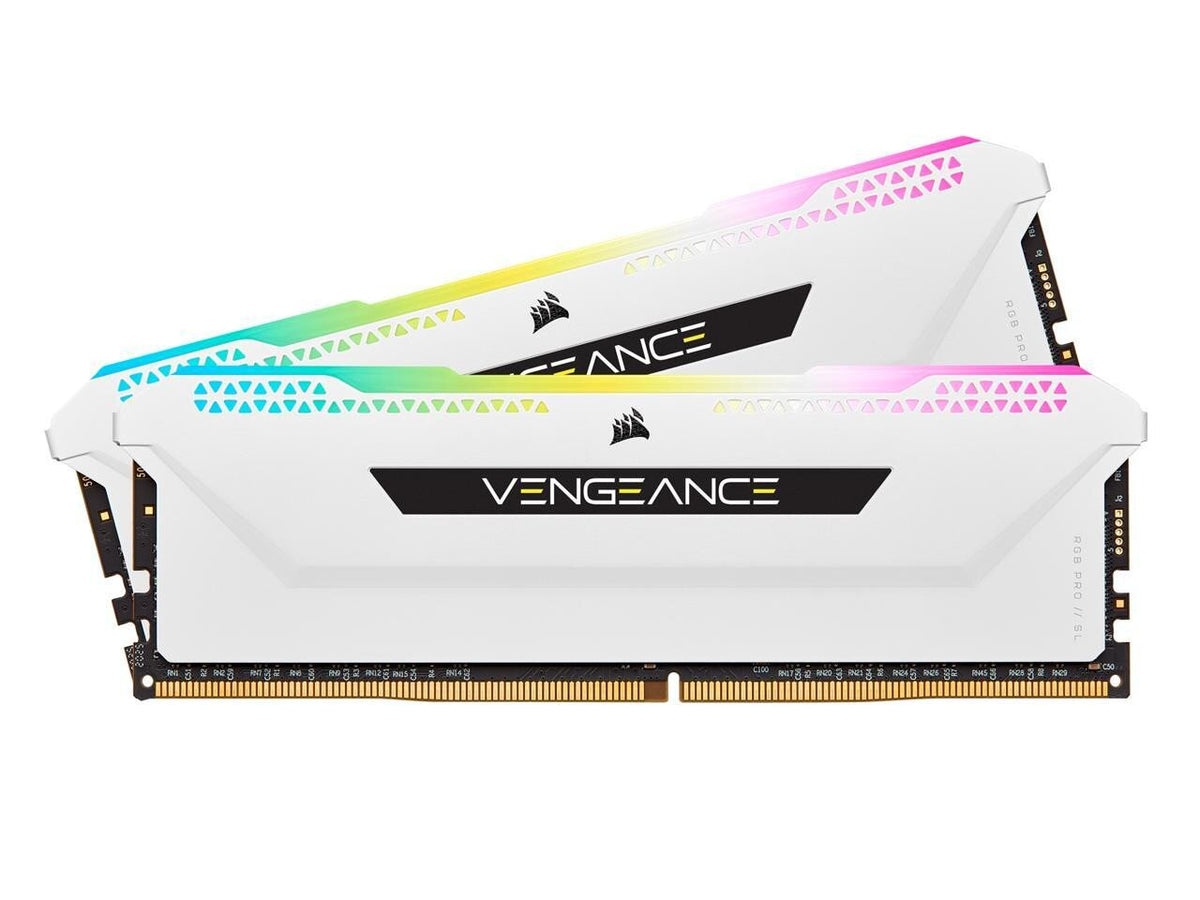 CORSAIR Vengeance RGB PRO SL White 16GB (1 x 16GB) DDR4 3600MHz Desktop Gaming RAM for PC - CMH32GX4M2D3600C18W