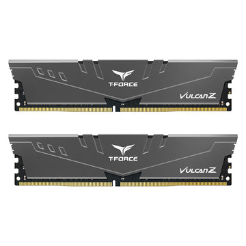 Team Group T-Force Vulcan Z Gray 16GB (1 x 16GB) DDR4 3600MHz Desktop Gaming RAM for PC - TLZGD416G3600HC18JBK