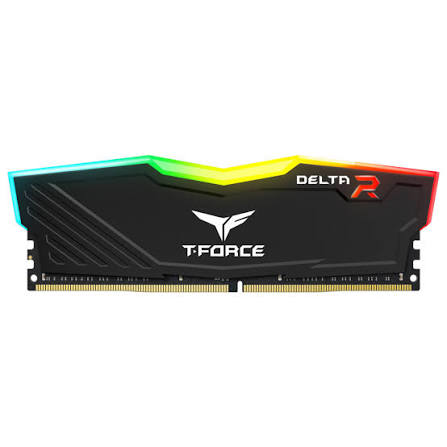 Team Group T-Force Delta RGB Black 8GB (1 x 8GB) DDR4 3200MHz Desktop Gaming RAM for PC - TF4D48G3200HC16FBK